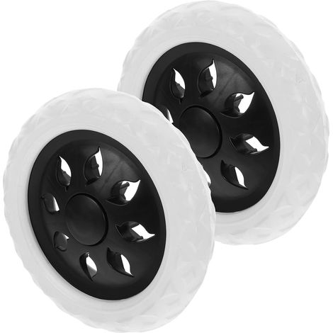 2pcs Roues Pivotantes en Caoutchouc pour Chariot de Courses, Structure Stable, Glissement Fluide, Accessoires Pratiques pour Trolley et Bagages (1/5)