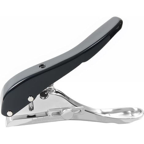 Perforatrice robuste à un seul trou pour papier, cartes, plastiques et carton (diamètre du trou : 10 mm). (1/5)