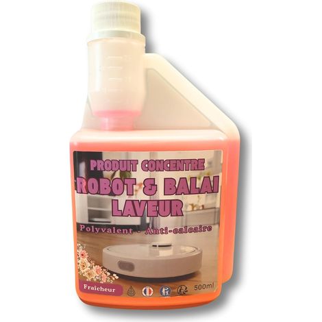 AT 150 Produit Nettoyant Sol pour Robots Laveurs de Sol, Concentré Détergent 500 ml, Convient à Tous Robots avec Réservoir d'Eau. Le choix anti-calcaire, pratique et économique (doseur). (Fraîcheur) (1/3)
