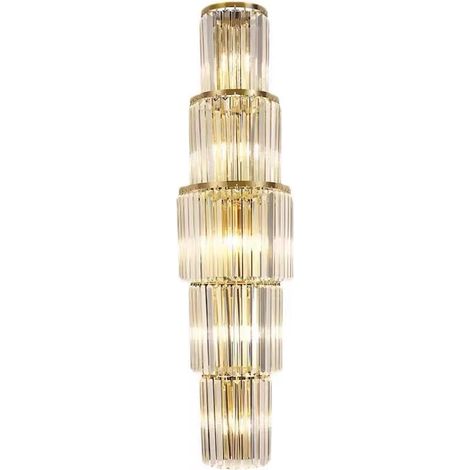 Bretana - goldene Kristall-Wandleuchte H80 cm 5xE14 (1/5)