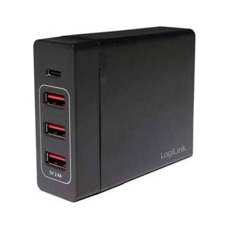 LogiLink PA0122 PA0122 Caricatore USB Presa di corrente Corrente di uscita max. 10200 mA 4 x USB, presa USB-C™ Auto ril (1/3)