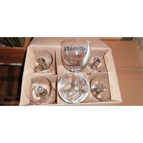 Lot de 6 verres La Moinette - Verres à bière 25 cl - Rare