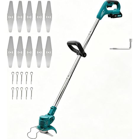 Débroussailleuse Électrique sans Fil Coupe Bordure, Compatible avec Makita 18 V, Tête Pivotante 90°, Poignée Réglable, pour Jardin Pelouse et Désherbage Facile(sans batterie) (1/5)