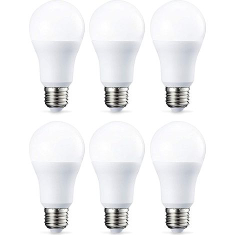 6er-Pack LED-Lampen, Edison-Schraubsockel E27, 10 W (entspricht 75 W), warmweiß, nicht dimmbar (1/5)