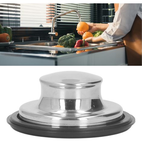 Bouchon de Evacuation de Cuisine avec Joint en Caoutchouc pour Garbage Disposal – Stainless Steel Brushed 86mm OD (1/5)