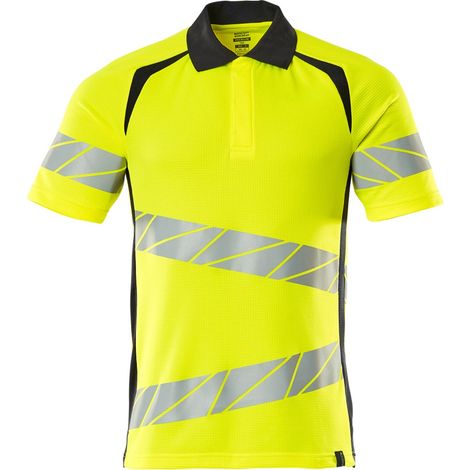 Mascot Polo-Shirt, moderne Passform Polo-shirt Gr. 4XLONE, hi-vis gelb/schwarzblau (1/4)