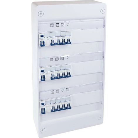 Coffret électrique monté-câblé 39 modules Top Chantier - 3 rangées - pour logements T3/T4 - EUROHM - 19432