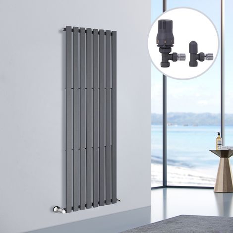 Designer Radiator D Shape Flat Panel Rad Central Heating Rads 1800x550mm Single Anthracite (1/5)