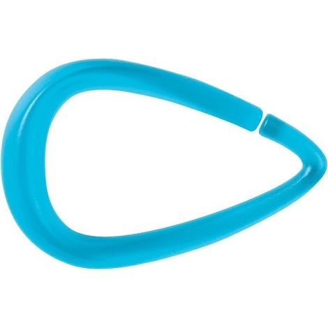 Juego de 12 anillas para cortina de ducha DROP Azul Spirella