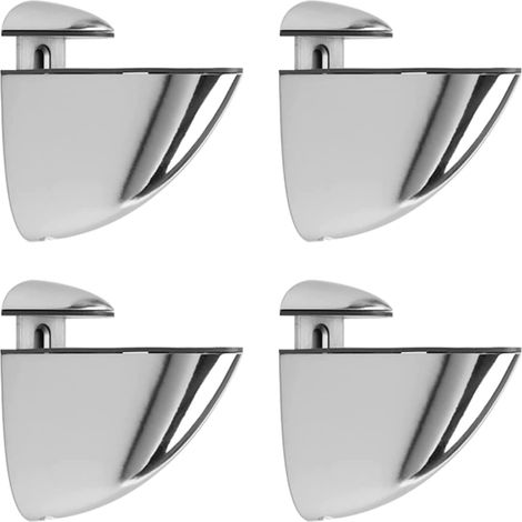 Verstellbarer Regalträger für Glas- oder Holzregale mit einer Dicke von 2 bis 23 mm (silber)
