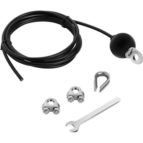 Turnhallenkabel – 3 m – Ummanteltes Stahlkabel für Fitnessgeräte – Stahlkabel für Fitnessgeräte – Ummanteltes Stahlkabel für Traktion, Fitnesskabel (1/4)