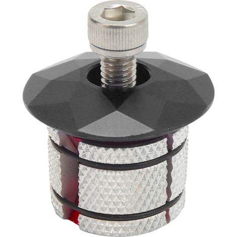 Vélo potence élargisseur bouchon haut capot aluminium alliage compression bouchon étoile montagne route bicyclette fourche avant direction noir (1/5)