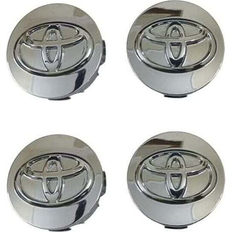 Lot de 4 caches-moyeux en alliage pour Toyota Corolla Camry Yaris Reiz Vios 62mm finition élégante (1/4)