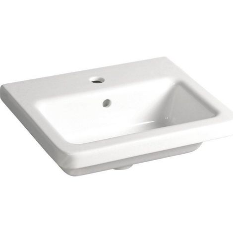 Sapho City - Lavabo 50x18x40 cm, blanc KE050 (1/2)