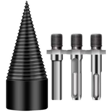 Mèche À Bois De Chauffage - Mèche à Bois en Acier pour Fendre les Bûches Accessoire Détachable Robust pour Activités Extérieur Camping et Ferme Pour Ferme Noix Camping Extérieur Maison