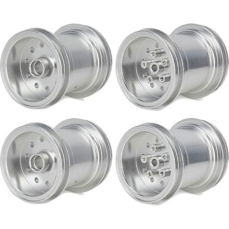 Jantes de moyeu de roue avant et arrière en alliage d'aluminium pour voiture RC Tamiya CW-01 Lunch Box Midnight Pumpkin 1/12 à gros pneus - Pièces de mise à niveau (1/5)