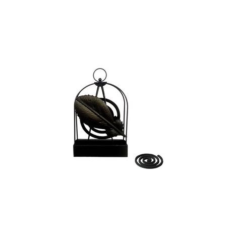 Support Bobine Anti-Moustique Boîte Bobine Moustique Bobine Support Métal Anti-Moustique Porte-Encens Classique(Noir) (1/5)