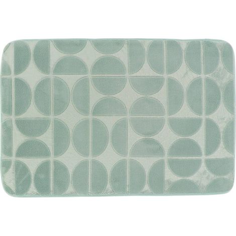 Tapis memoire de forme microfibre roy 50x80 cm - vert ecalyptus - Tendance (1/2)