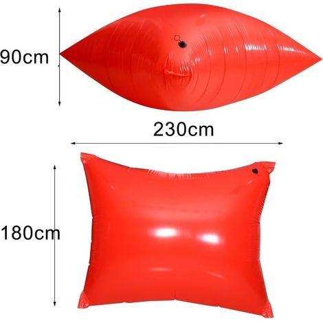 Aufblasbares Winter-Poolkissen - Kältebeständig - Großes Luftkissen mit Ösen, Winter-Poolkissen, aufblasbares Poolkissen, geeignet für Aufstellpools, 180 x 230 x 90 cm