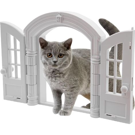 JSSEVN - Cat flap, selective access for your cat, keeps foreign animals out, for cats up to 10 kg, dogs up to 5 kg (1/5)