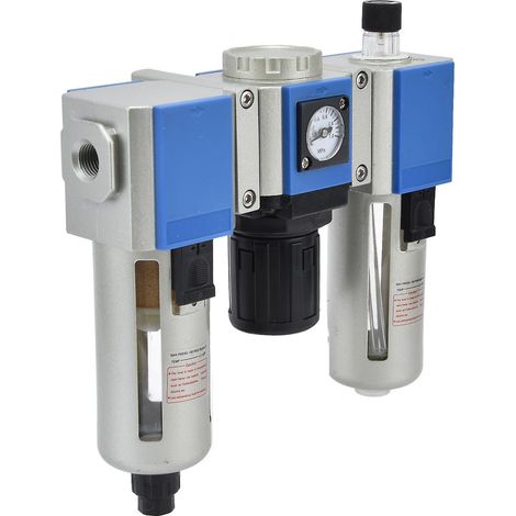 Compresseur d'air, filtre à débit, régulateur de pression, lubrificateur, séparateur eau/huile, unité combinée GC300-10 (1/5)