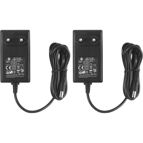 2-Pack Adaptateur d'alimentation AC à DC 15V 1A, Fiche 5,5mm x 2,1mm (1/5)