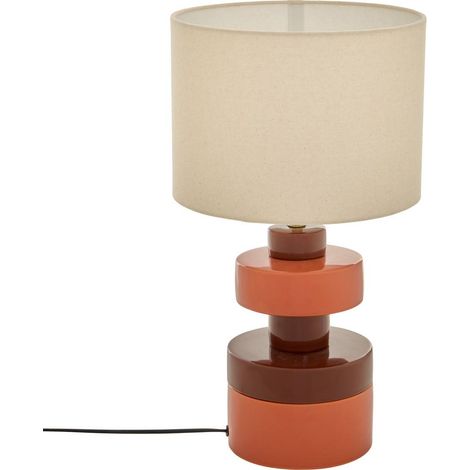 Lampe design Fiva cylindrique H.50cm marron - Atmosphera créateur d'intérieur (1/5)
