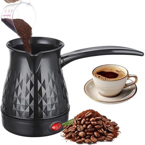 Cafetière électrique expresso - Capacité 500 ml - Compatible induction - Cafetière turque - Idéale pour le camping, la maison, le thé et le café (1/5)