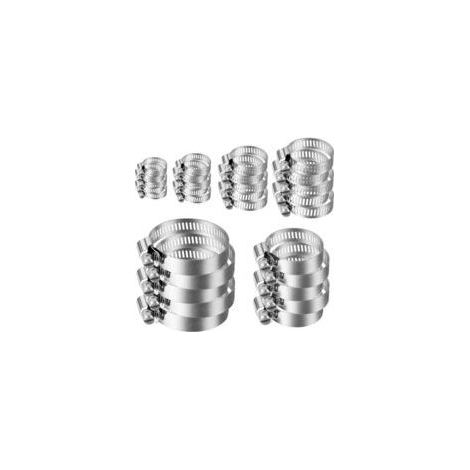Collier de Serrage Tuyau, 30PCS Collier Serrage Inox 304, 6-51mm Réglable, Colliers de Serrage Métallique, Collier Durite pour Famille Tuyau D'eau, Piscine, Machine à Laver, Lave-Vaisselle (1/5)