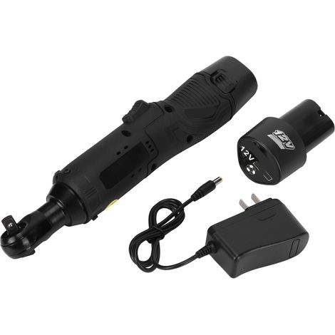 Clé à cliquet multifonctionnelle à angle droit 90° 12 V, rechargeable en métal, 3/8 po (1/5)