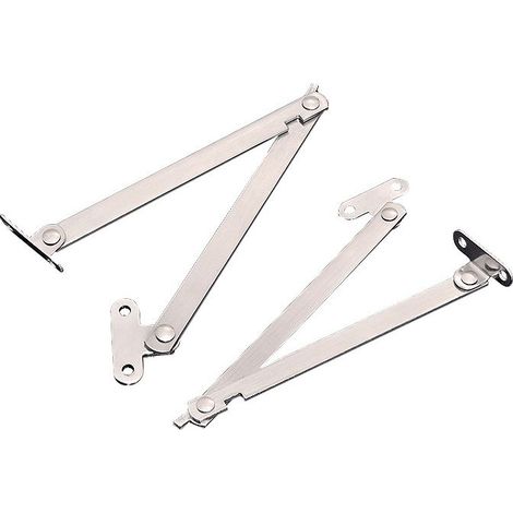 Charnière Meuble 4 pcs Charniere Ascenseur en metal Support Charniere Meuble Réglable Charniè Pliante Argent pour Porte Placard Fênetre (1/5)