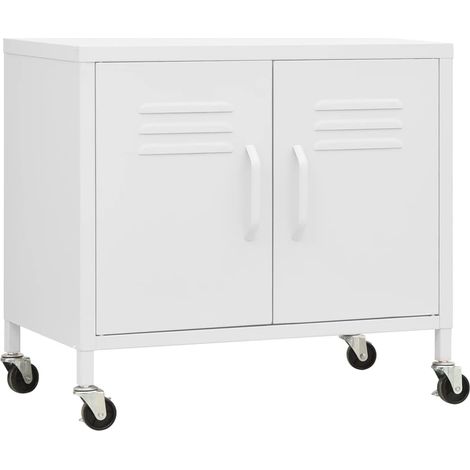 vidaXL Storage Cabinet White 60x35x56 cm Steel
