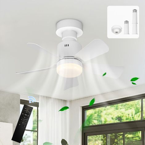 Ganeed – 45 cm leiser Deckenventilator – 24 W dimmbare LED-Beleuchtung – Fernbedienung – 4 Geschwindigkeitsstufen – ABS-Flügel – Für Räume bis zu 15 m² (1/5)