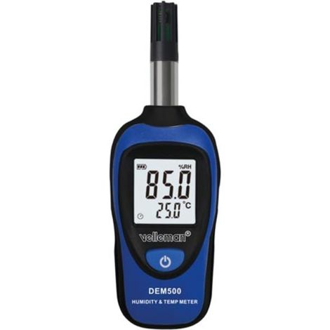 Velleman Mini thermo-/hygrometer, LCD-Display mit Hintergrundbeleuchtung, -20 °C bis 70 °C, Luftfeuchtigkeit 0-100 % (1/5)