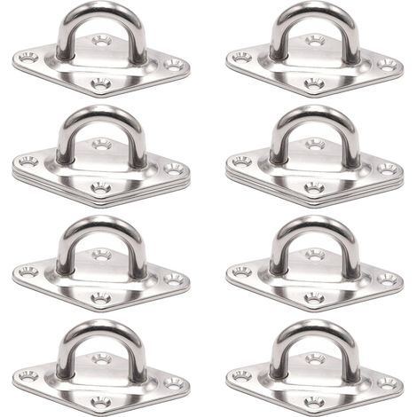 CCYKXA 8 Pieces Stainless Steel Lashing Ring, Lashing Ring, Trailer Lashing Ring, for Securing Loads of Trailers, Boats, Cars, etc. (M5) (1/5)