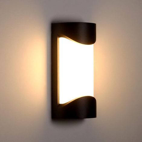 Applique da parete a LED per esterni da 10 W, alluminio antracite, IP65 impermeabile, bianco caldo 3000 K (25 x 15 x 8,5 cm) [Classe energetica E] (1/5)