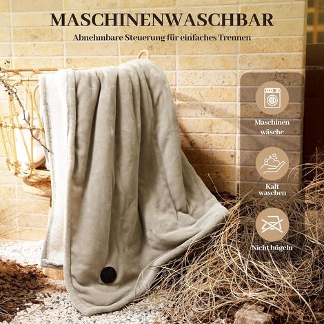 Couverture Chauffante 130x180cm Une Touche Plaid Chauffant Kaki — vue 4