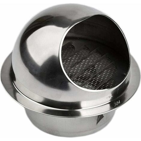 Grille de ventilation inox 150 mm, bouche d'aération extérieure haut de gamme, résiste au froid, grille acier inoxydable pour conduit, 1 pièce, sortie d'air durable (1/4)