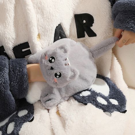 Bouillotte, Bouillotte avec housse en peluche, Bouillotte