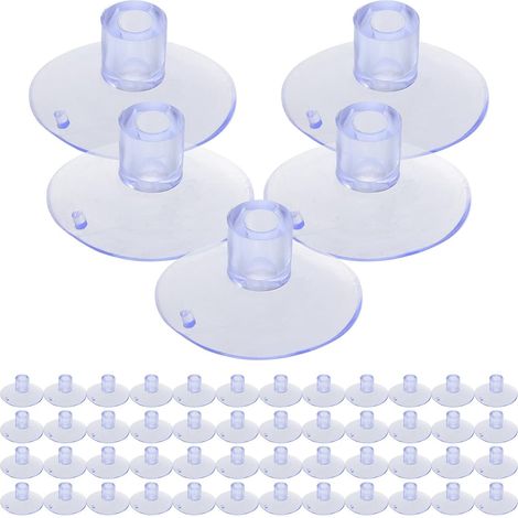 Ventouse - Trou Vertical - Pour Mât De Drapeau - En PVC Transparent - Pour Surfaces Lisses Et Vitre - Lot De 100 Pièces (1/5)