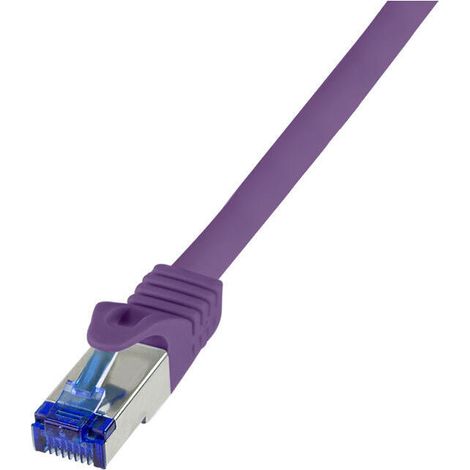 Logilink cable de red ultraflex, cat.6a, s ftp, viol., 0,25 m (1/4)