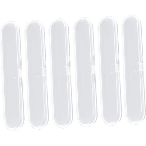 Boîte De Rangement Transparente En Plastique Pour Cotons-Tiges Et Limes À Ongles Organisateur Léger Pour Salle De Bain Salon Et Chambre 5.71 X 1.18 X 0.55 in (1/5)