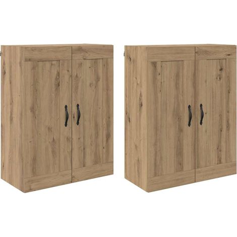 2 pcs Buffet,Armoires murales Chêne artisanal 69,5 x 34 x 90 cm CFW691891 (1/5)