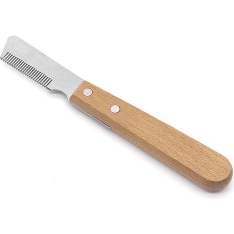 Professionelle Hundebürste aus Edelstahl mit ergonomischem Holzgriff