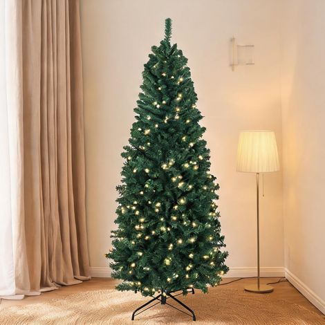 Sapin de Noël vert en plastique 75 x 75 x 180 cm (1/5)