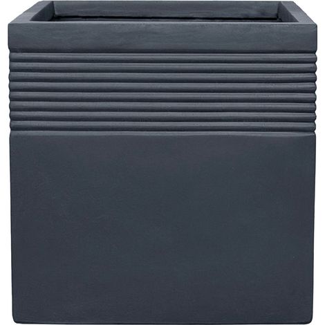 Copri vaso preforato SPIRIT 45x45cm grigio scuro