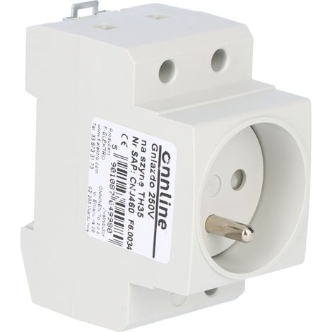Enchufe de 250 V para riel TH35, en línea (1/5)