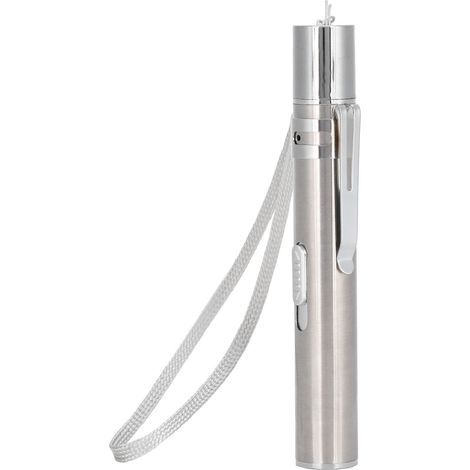 Stylo à pointeur lumineux rouge/UV pour chat, rechargeable par USB, en acier inoxydable, jouet interactif pour l'entraînement des animaux de compagnie (1/5)