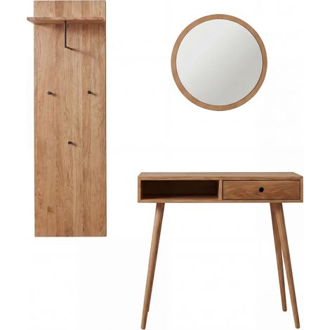 Ensemble de vestiaire MCA HWC-P55, console avec panneau de vestiaire et miroir, surface de rangement (1/5)