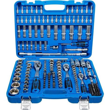 Coffret de Douilles Super Lock 192 pcs - 6,3 mm (1/4), 10 mm (3/8), 12,5 mm (1/2) - Acier Résistant et Précis - D-Work